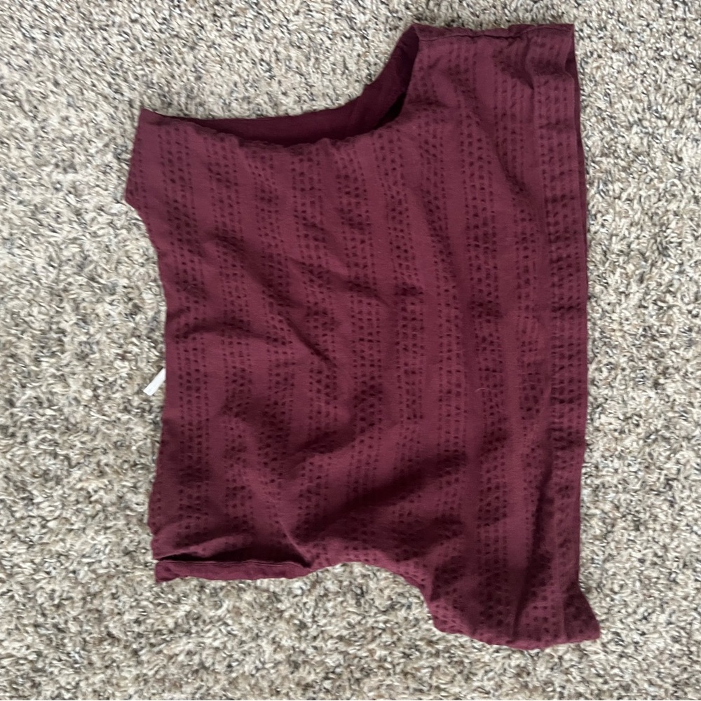 Free People Burgundy Crop Top